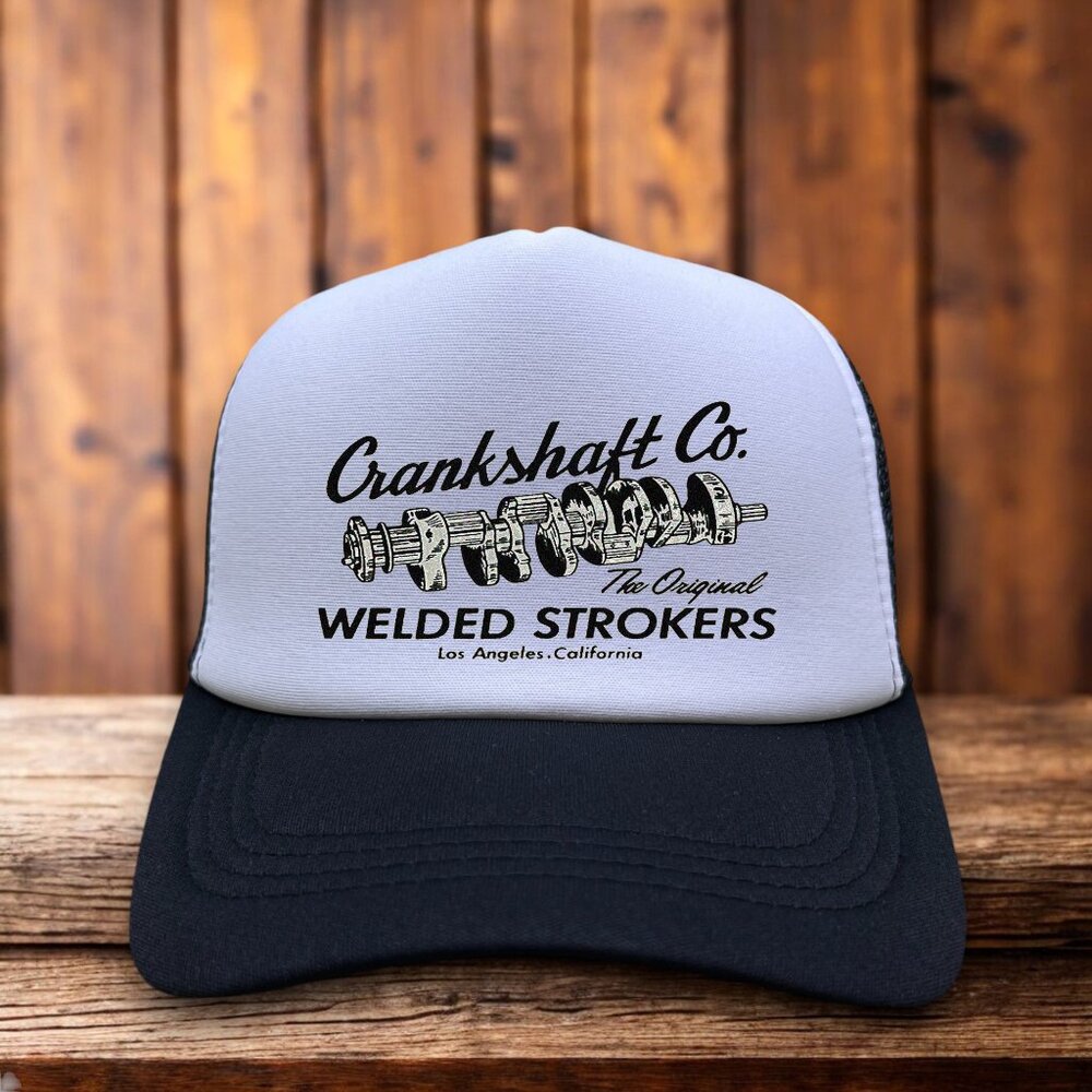 Crankshaft Welded Strokes Mens Trucker Hat Olive Snapback Los Angeles Ball Cap